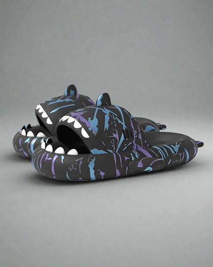 Futuristic Shark-Themed Slippers - breathable slippers - Futuristic Shark-Themed Slippers for Everyday Comfort - Main view