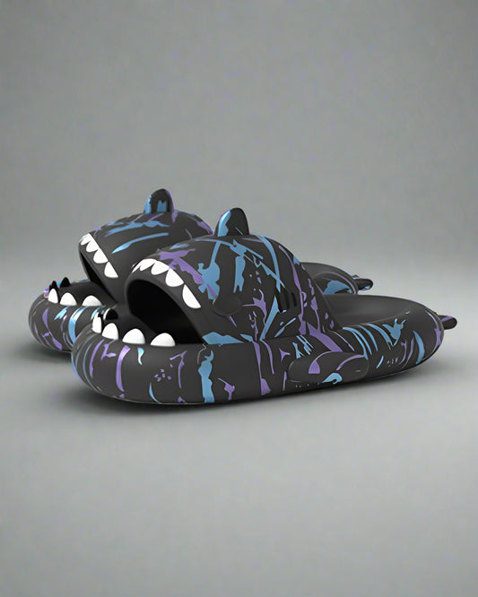 Futuristic Shark-Themed Slippers - breathable slippers - Futuristic Shark-Themed Slippers for Everyday Comfort - Main view