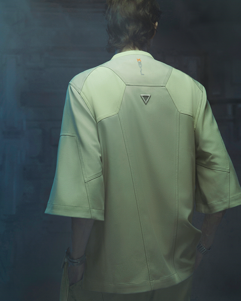 Futuristic Short Sleeve Cyber Suit - cyberpunk fashion - Futuristic Short Sleeve Cyber Suit for Style Enthusiasts - View 2