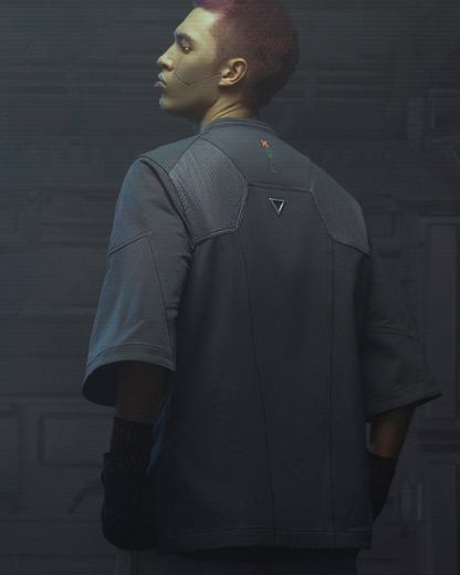 Futuristic Short Sleeve Cyberpunk Suit - cyberpunk suit - Futuristic Cyberpunk Short Sleeve Suit for Modern Style - View 7