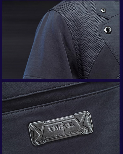 Futuristic Short Sleeve Cyberpunk Suit -  tailored silhouette suit - Futuristic Cyberpunk Short Sleeve Suit for Modern Style - View 12