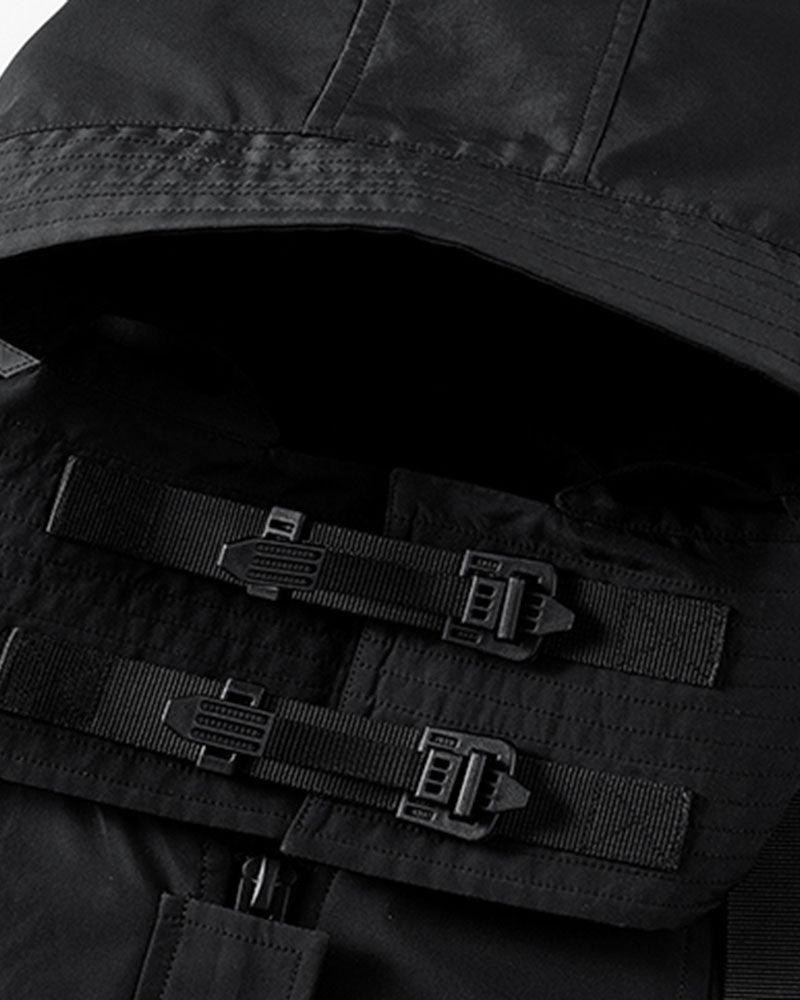 Futuristic Short Sleeve Hooded Jacket -  techwear fashion - Futuristic Short Sleeve Hooded Jacket for Urban Style - View 14