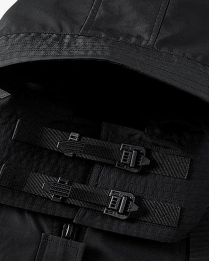 Futuristic Short Sleeve Hooded Jacket -  techwear fashion - Futuristic Short Sleeve Hooded Jacket for Urban Style - View 14