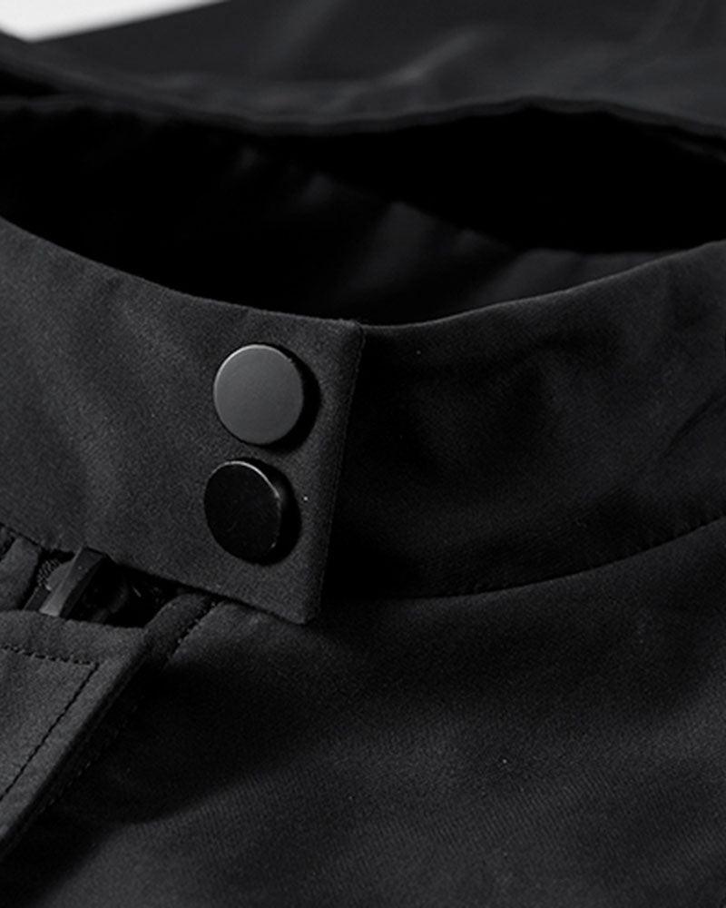 Futuristic Short Sleeve Hooded Jacket -  techwear - Futuristic Short Sleeve Hooded Jacket for Urban Style - View 13