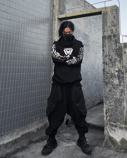 Futuristic Skull Tech Hoodie -  futuristic - Futuristic Skull Tech Hoodie for Stylish Streetwear - View 5