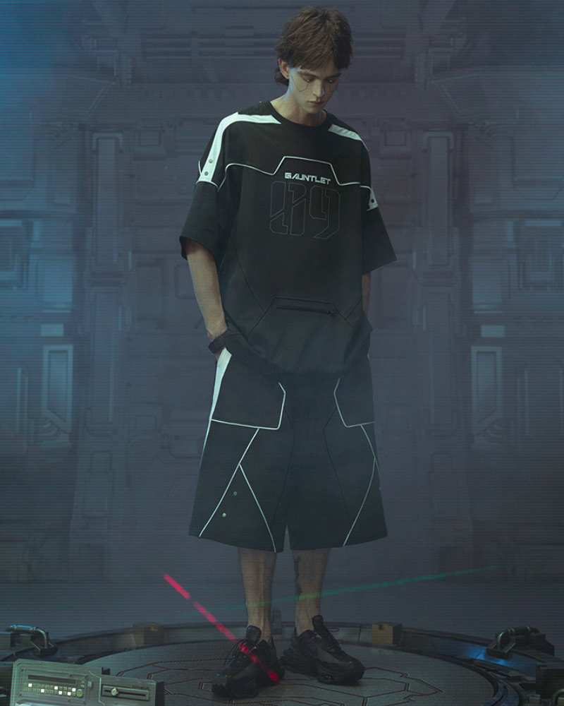 Futuristic Star Alliance Sports Tee -  modern streetwear - Futuristic Cyberpunk Sports Tee with Unique Design - View 6