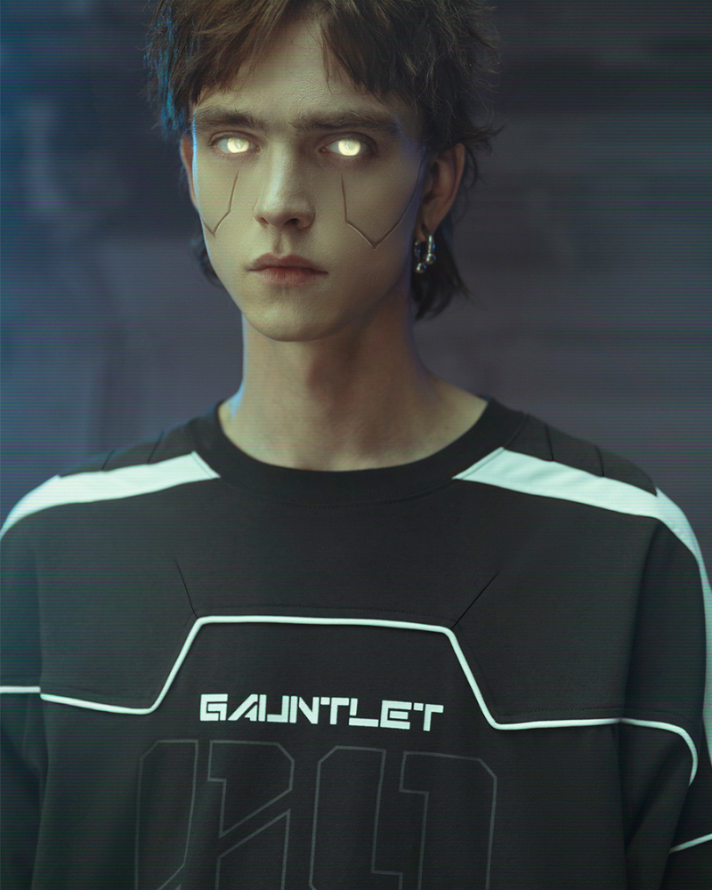 Futuristic Star Alliance Sports Tee - sports tee - Futuristic Cyberpunk Sports Tee with Unique Design - View 2