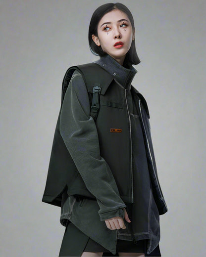 Futuristic Unisex Cargo Vest - cargo vest - Futuristic Unisex Cargo Vest for Outdoor Adventures - Main view