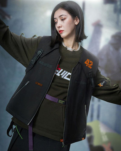 Futuristic Unisex Cargo Vest -  durable outdoor vest - Futuristic Unisex Cargo Vest for Outdoor Adventures - View 11