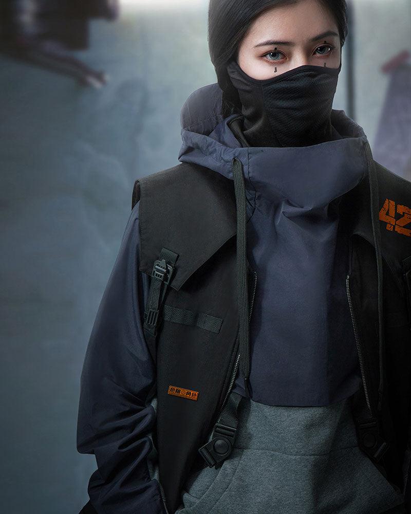 Futuristic Unisex Cargo Vest -  insulated vest - Futuristic Unisex Cargo Vest for Outdoor Adventures - View 4