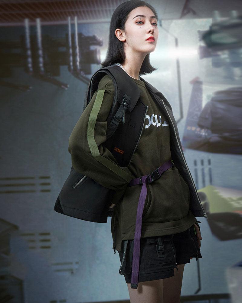Futuristic Unisex Cargo Vest -  outdoor gear - Futuristic Unisex Cargo Vest for Outdoor Adventures - View 14