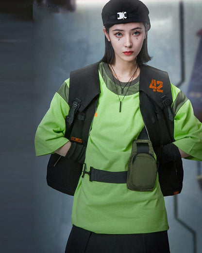 Futuristic Unisex Cargo Vest -  unisex vest - Futuristic Unisex Cargo Vest for Outdoor Adventures - View 15
