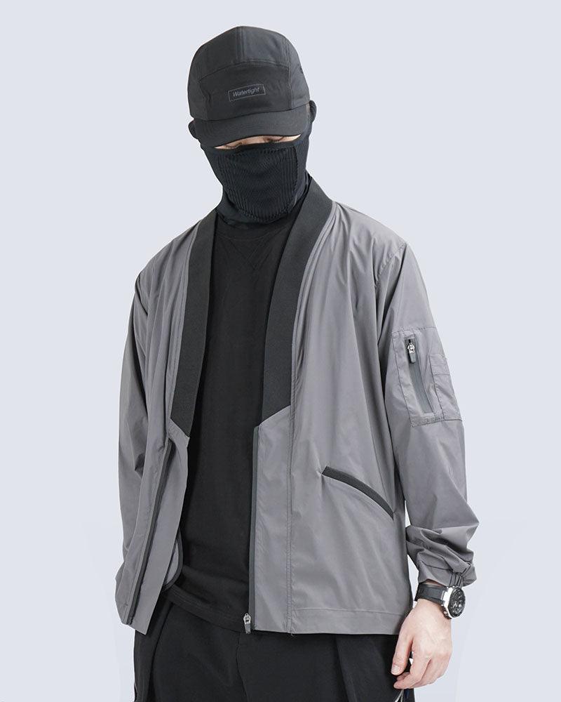 Futuristic Urban Kimono Jacket -  gray jacket - Futuristic Urban Kimono Jacket for Modern Style - View 4
