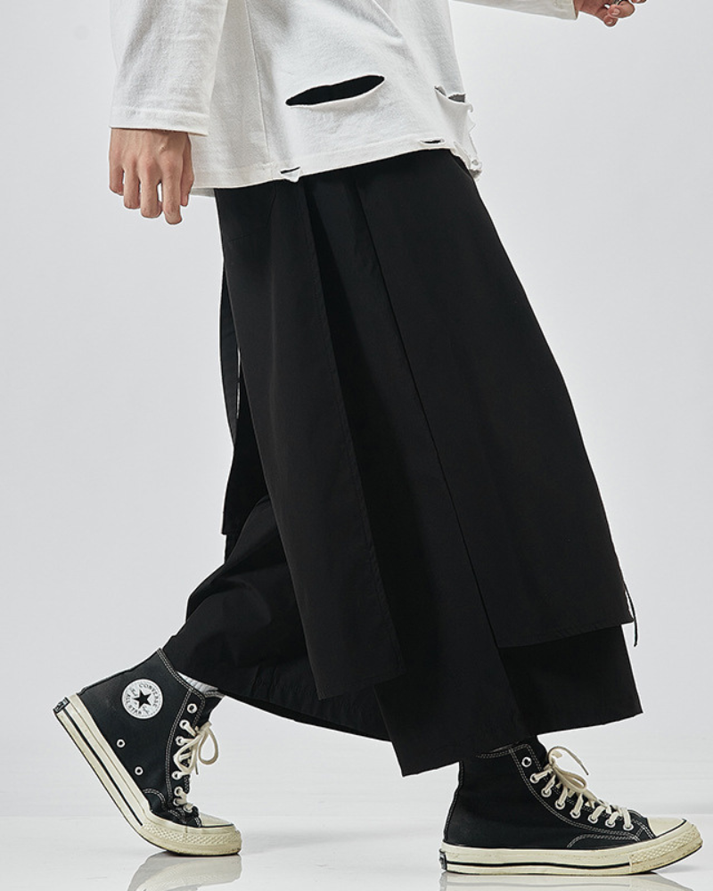 Futuristic Utility Hakama Pants -  comfortable pants - Futuristic Utility Hakama Pants for Stylish Comfort - View 3
