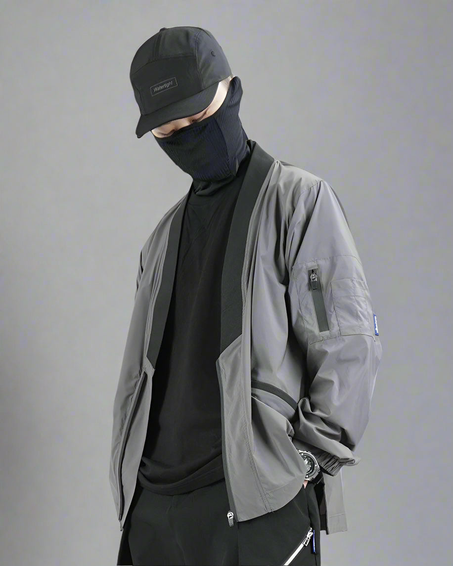 Futuristic Utility Kimono Jacket - techwear kimono - Futuristic Utility Kimono Jacket for Everyday Style - View 2