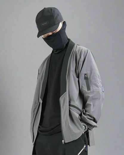 Futuristic Utility Kimono Jacket - techwear kimono - Futuristic Utility Kimono Jacket for Everyday Style - View 2
