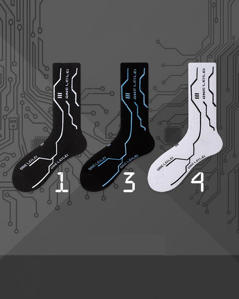 Futuristic Warrior Cyberpunk Socks - comfortable socks - Futuristic Warrior Cyberpunk Socks in Cotton - View 8