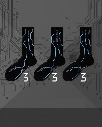 Futuristic Warrior Cyberpunk Socks -  fashion socks - Futuristic Warrior Cyberpunk Socks in Cotton - View 12
