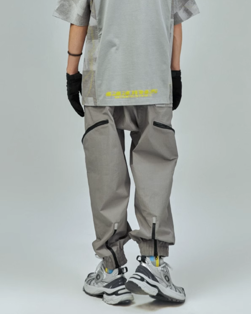 Futuristic Waterproof Cargo Trousers -  cargo pants - Stylish Waterproof Unisex Cargo Trousers for Every Adventure - View 3