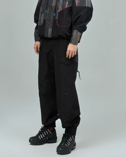 Futuristic Waterproof Cargo Trousers - waterproof trousers - Stylish Waterproof Unisex Cargo Trousers for Every Adventure - View 2