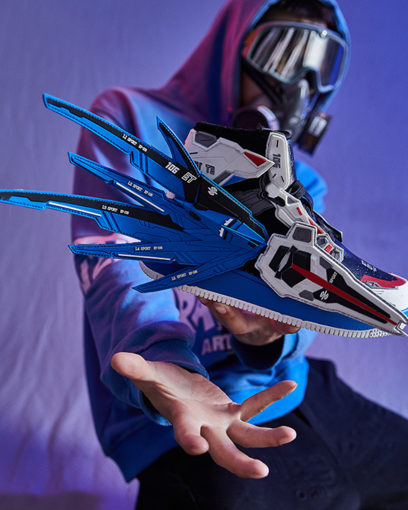 Futuristic Winged Sneakers -  cyberpunk fashion - Futuristic Winged Sneakers for Ultimate Street Style - View 4