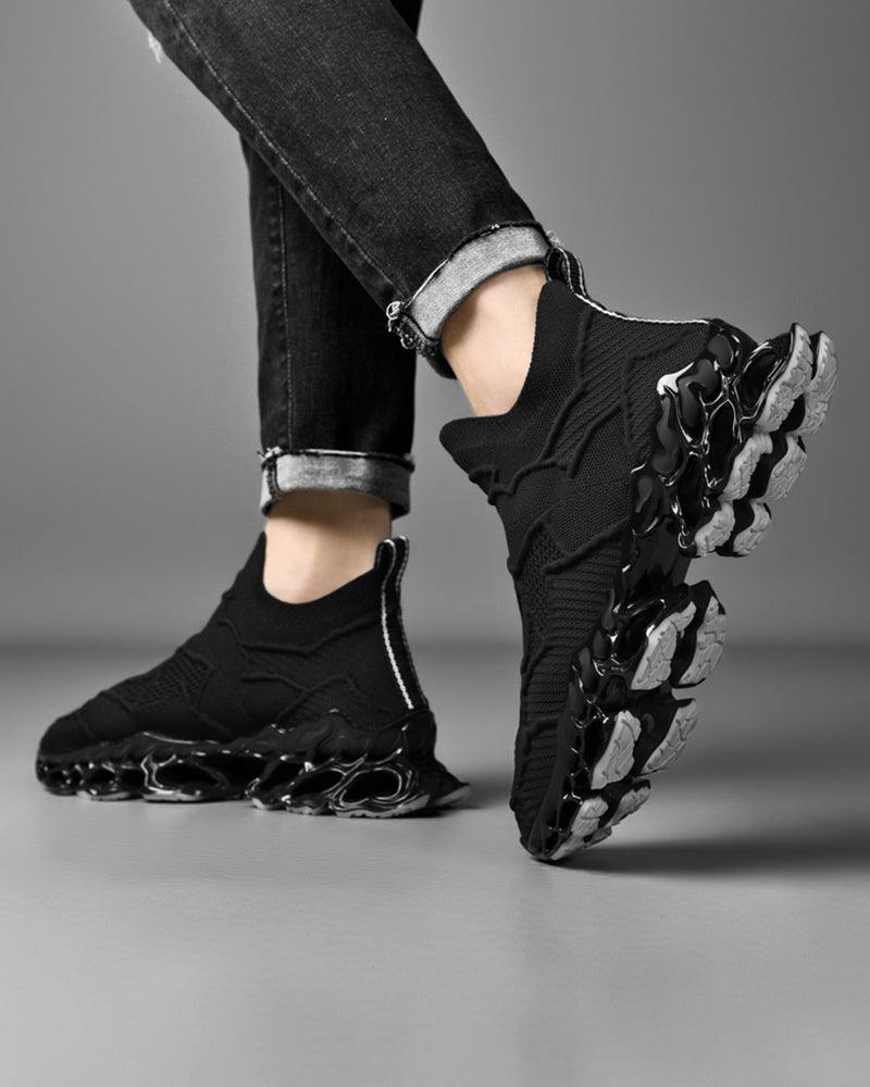 Futuristic Woven Performance Sneakers -  breathable shoes - Futuristic Woven Performance Sneakers for Urban Wear - View 4