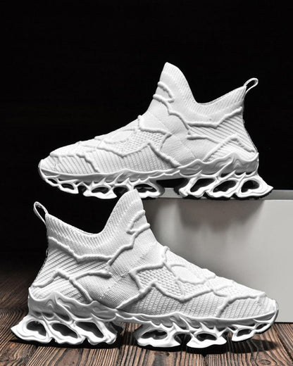 Futuristic Woven Performance Sneakers - comfortable athletic shoes - Futuristic Woven Performance Sneakers for Urban Wear - View 10