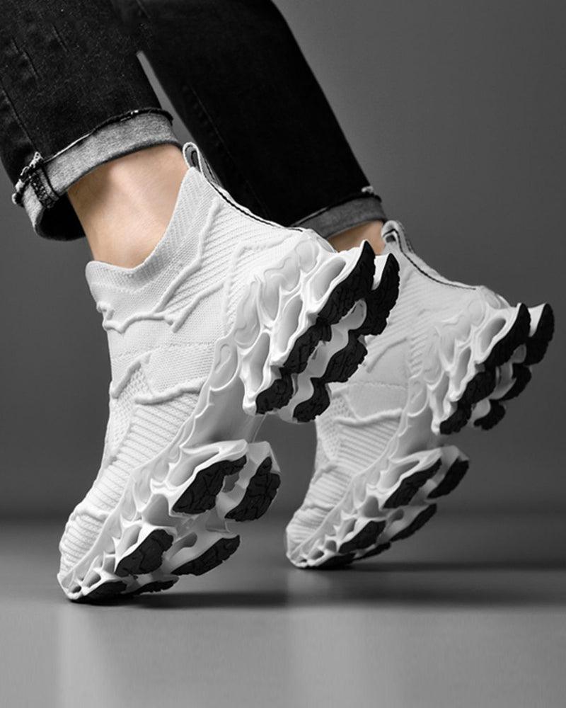 Futuristic Woven Performance Sneakers -  fashionable techwear sneakers - Futuristic Woven Performance Sneakers for Urban Wear - View 6