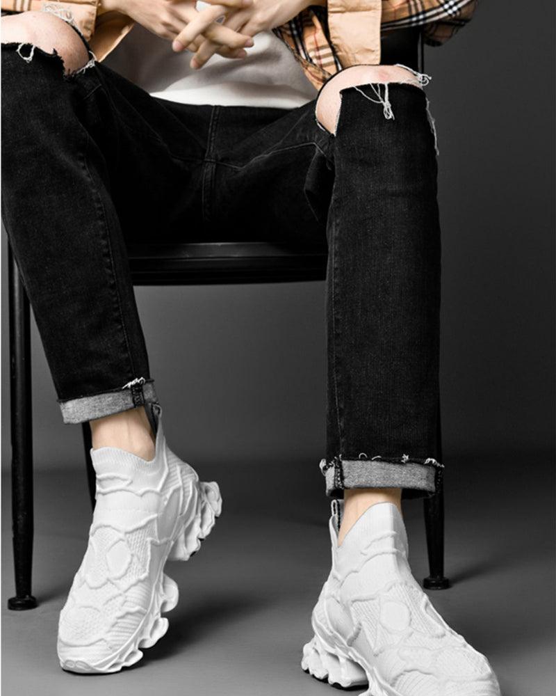 Futuristic Woven Performance Sneakers -  urban style - Futuristic Woven Performance Sneakers for Urban Wear - View 8