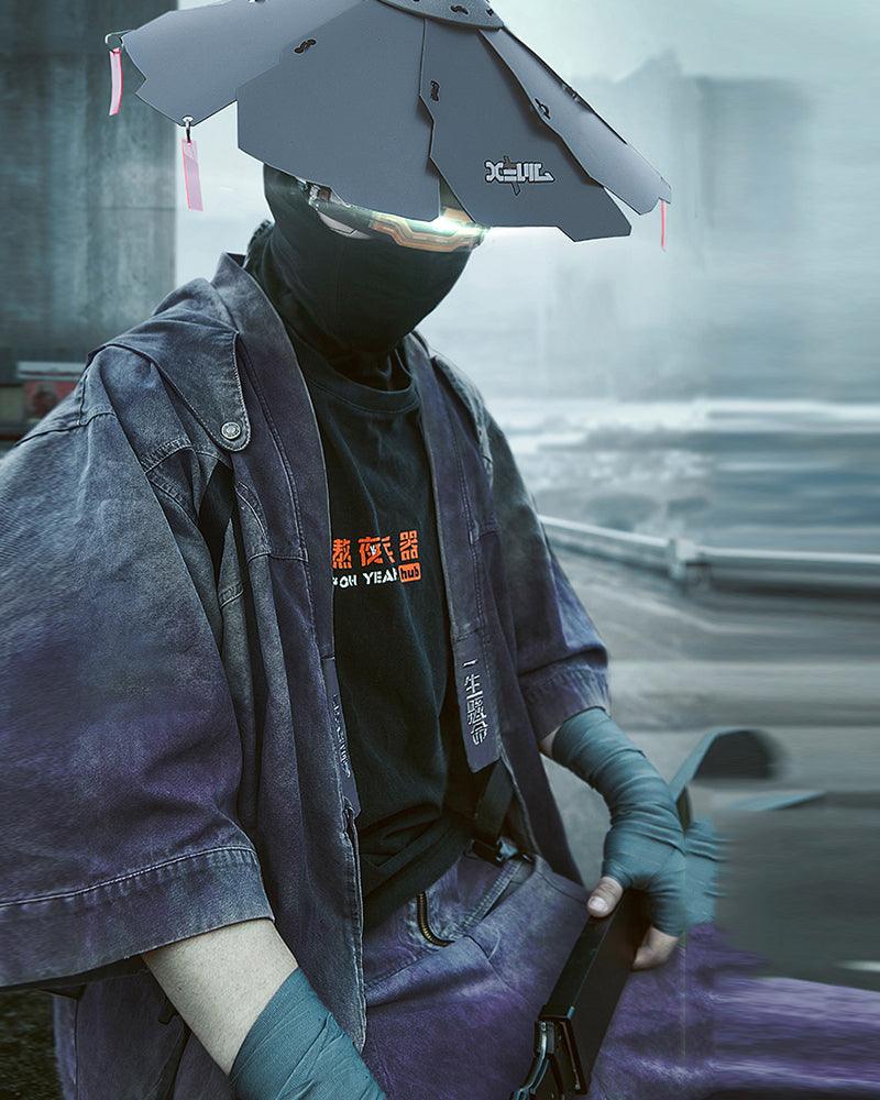 Futuristic Yaksha Samurai Jacket - cyberpunk fashion jacket - Futuristic Yaksha Samurai Jacket for Cyberpunk Style - View 15