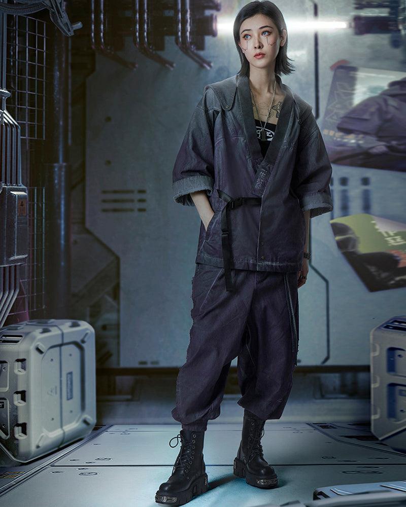 Futuristic Yaksha Samurai Jacket -  cyberpunk jacket - Futuristic Yaksha Samurai Jacket for Cyberpunk Style - View 11