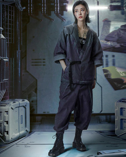 Futuristic Yaksha Samurai Jacket -  cyberpunk jacket - Futuristic Yaksha Samurai Jacket for Cyberpunk Style - View 11