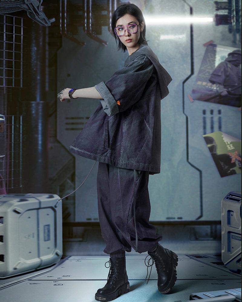 Futuristic Yaksha Samurai Jacket - futuristic jacket - Futuristic Yaksha Samurai Jacket for Cyberpunk Style - View 9
