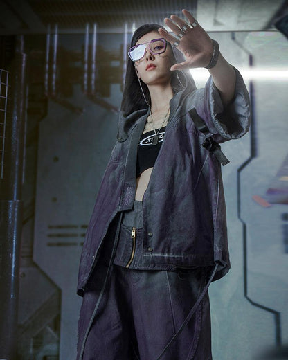 Futuristic Yaksha Samurai Jacket -  techwear clothing - Futuristic Yaksha Samurai Jacket for Cyberpunk Style - View 7