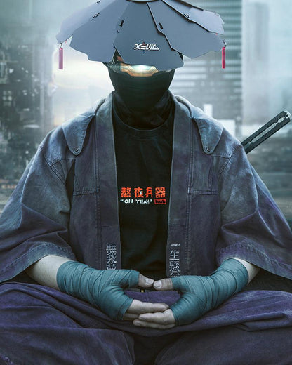Futuristic Yaksha Samurai Jacket -  techwear - Futuristic Yaksha Samurai Jacket for Cyberpunk Style - View 13