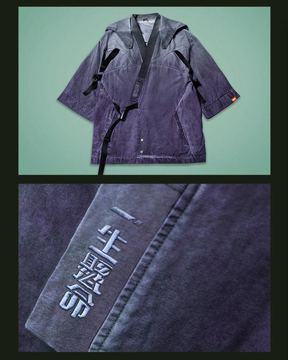 Futuristic Yaksha Samurai Jacket -  techwear - Futuristic Yaksha Samurai Jacket for Cyberpunk Style - View 20