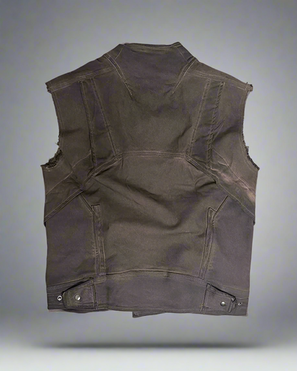 Geometric Cut Adventure Vest -  adventure vest - Geometric Cut Adventure Vest - Unique Vintage Style - View 3