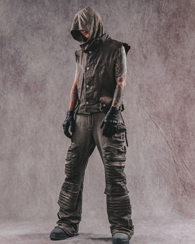 Geometric Cut Adventure Vest -  functional fashion - Geometric Cut Adventure Vest - Unique Vintage Style - View 5