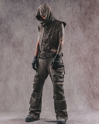 Geometric Cut Adventure Vest -  functional fashion - Geometric Cut Adventure Vest - Unique Vintage Style - View 5