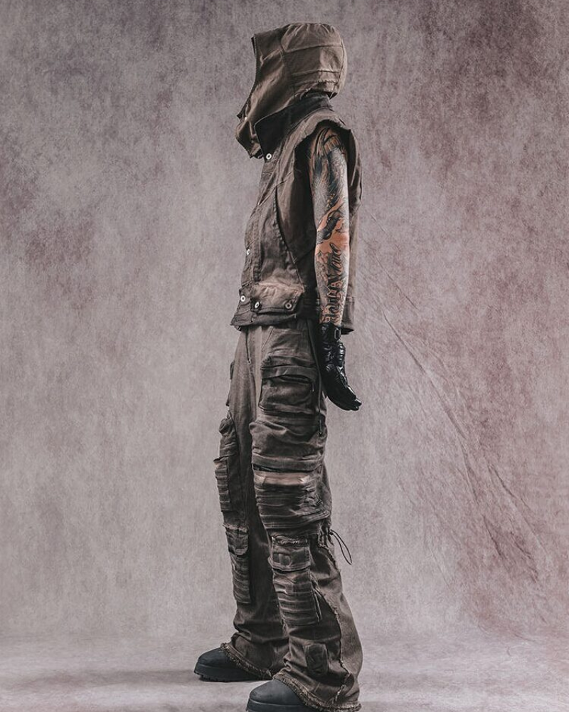 Geometric Cut Adventure Vest -  tactical vest - Geometric Cut Adventure Vest - Unique Vintage Style - View 6
