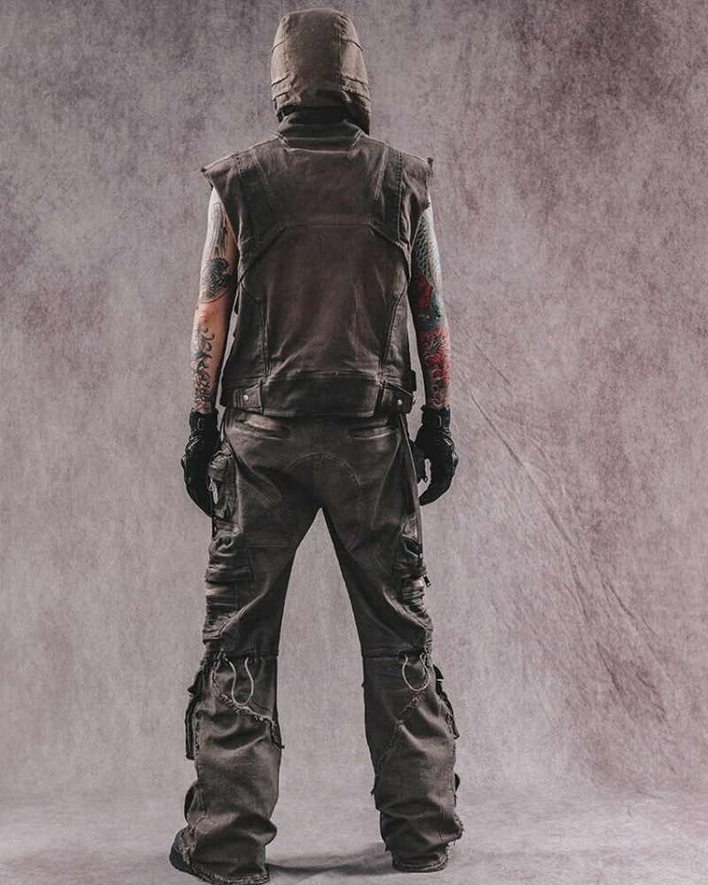 Geometric Cut Adventure Vest -  techwear vests - Geometric Cut Adventure Vest - Unique Vintage Style - View 7