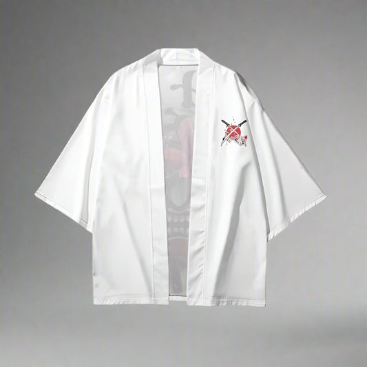 Ghostly White Haori - BEST SELLERS - Ghostly White Haori - Stylish Kimono Cardigan - Main view