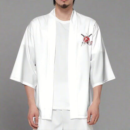Ghostly White Haori - white haori - Ghostly White Haori - Stylish Kimono Cardigan - View 3
