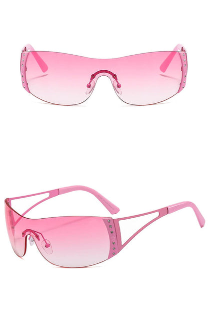 Glitzy Frameless Rhinestone Sunglasses - fashion sunglasses - Stylish Frameless Rhinestone Sunglasses for Modern Wear - View 17