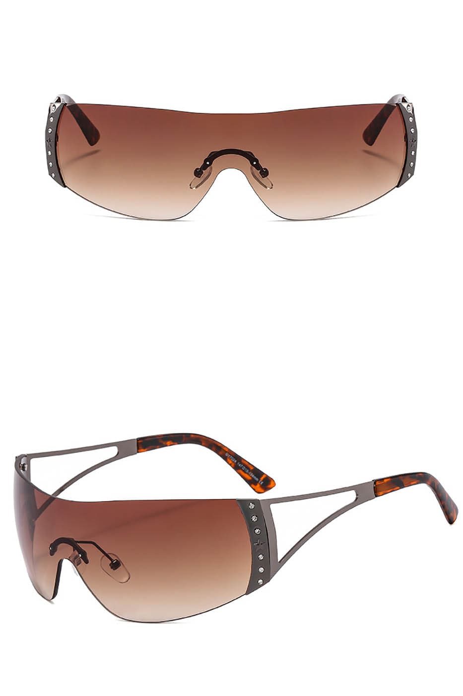 Glitzy Frameless Rhinestone Sunglasses -  goggles - Stylish Frameless Rhinestone Sunglasses for Modern Wear - View 14