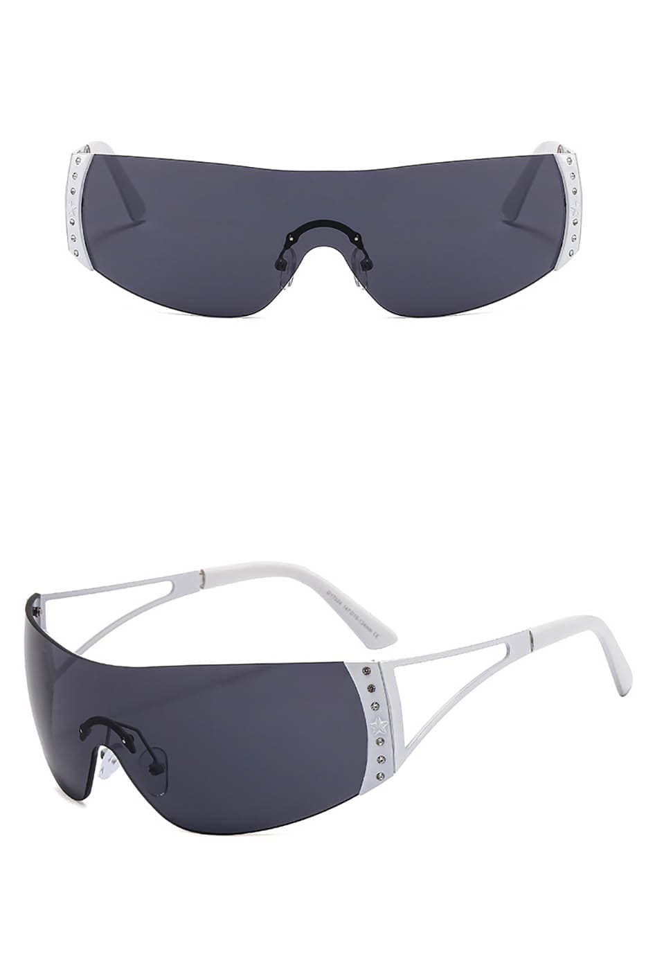 Glitzy Frameless Rhinestone Sunglasses -  stylish eyewear - Stylish Frameless Rhinestone Sunglasses for Modern Wear - View 16