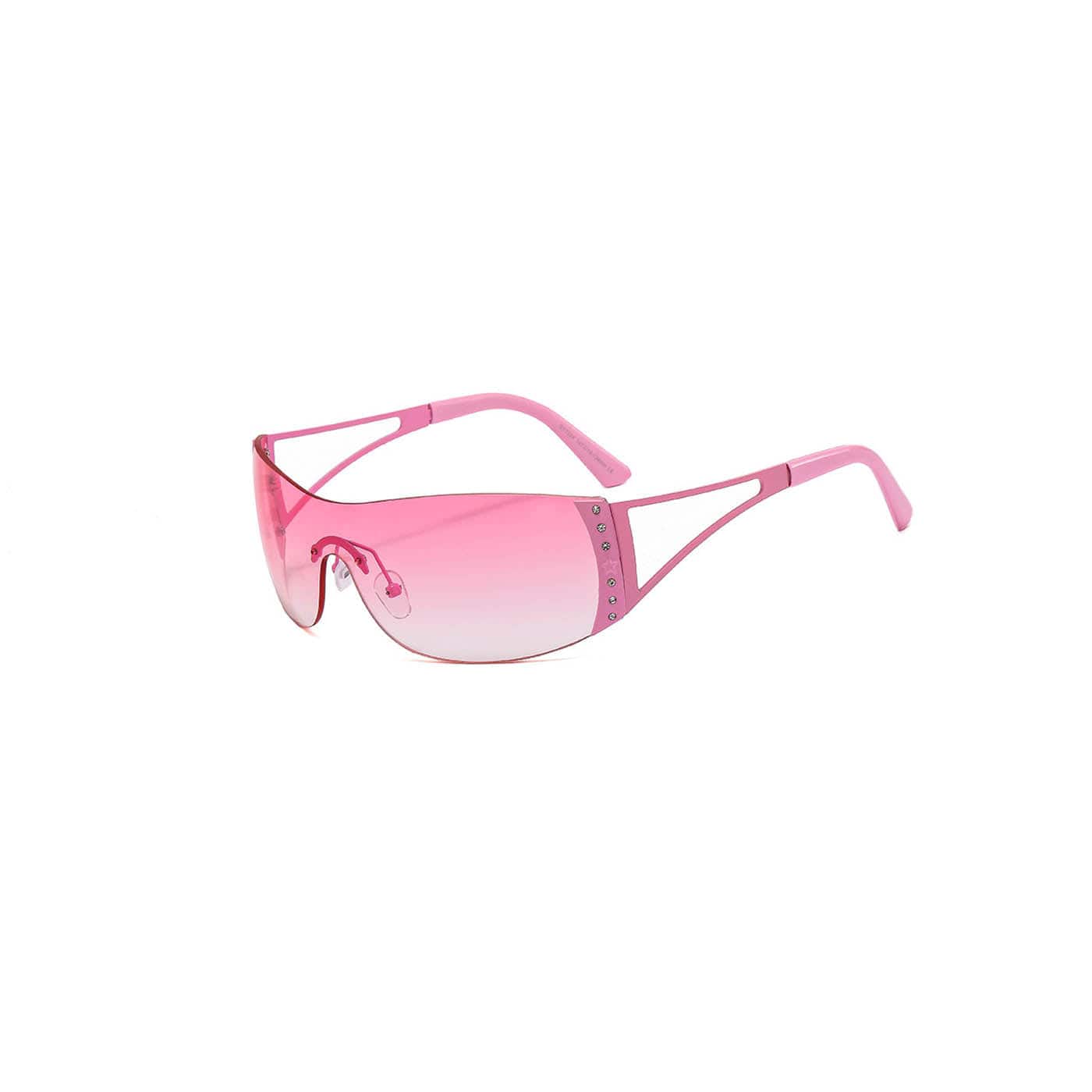 Glitzy Frameless Rhinestone Sunglasses -  stylish eyewear - Stylish Frameless Rhinestone Sunglasses for Modern Wear - View 8