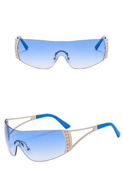 Glitzy Frameless Rhinestone Sunglasses - sunglasses - Stylish Frameless Rhinestone Sunglasses for Modern Wear - View 18