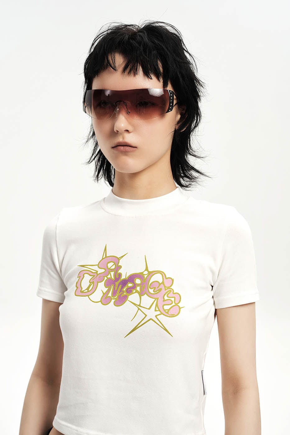 Glitzy Frameless Rhinestone Sunglasses - sunglasses - Stylish Frameless Rhinestone Sunglasses for Modern Wear - View 2