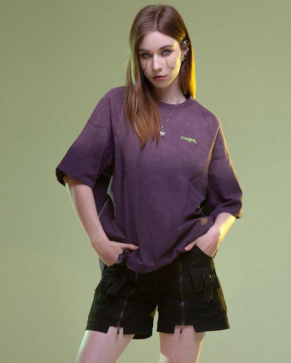 Glow-in-the-Dark Cyberpunk Tee -  breathable cotton tee - Glow-in-the-Dark Cyberpunk Tee for Urban Style - View 3